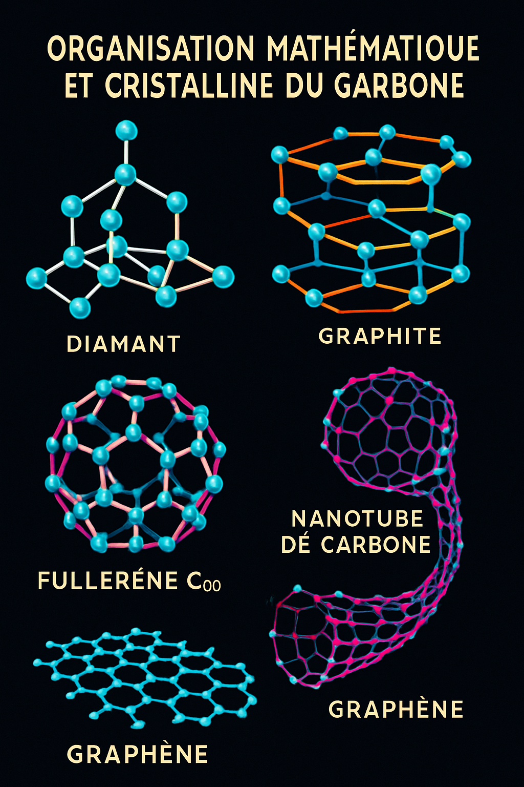 Organisation mathématique et cristalline du carbone